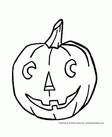 Halloween Pumpkin Coloring Pages - Funny Easy Halloween Pumpkin ...