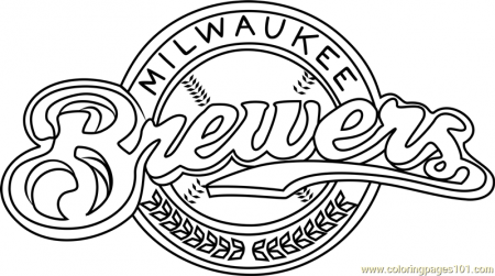 Milwaukee Brewers Logo Coloring Page for Kids - Free MLB Printable Coloring  Pages Online for Kids - ColoringPages101.com | Coloring Pages for Kids