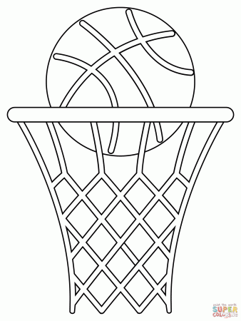Basketball Rim coloring page | Free ...