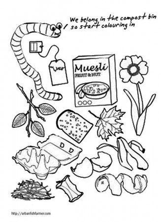 compost coloring page | Sustainable Living | Pinterest | Färben ... |  Worksheets for kids, Fun worksheets for kids, Cycle for kids