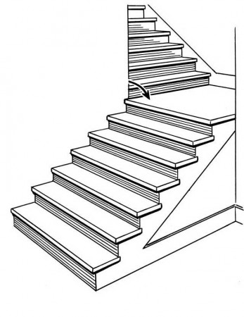 Stairs Coloring Page deck railing http://awoodrailing.com | Ausmalen,  Malvorlagen, Vorlagen