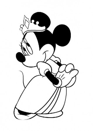 Coloring Pages | Minnie Mouse Coloring Pages New Cute Princess