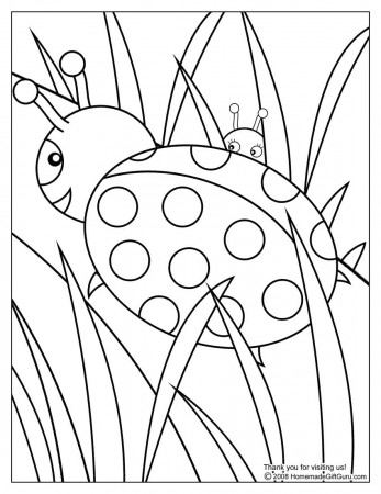 Ladybug Coloring Page - Free Printable Coloring Book Page