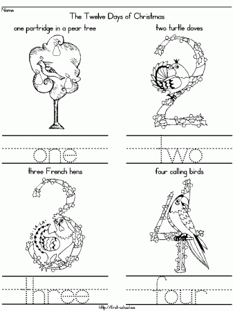 12 Days Of Christmas Clip Art Coloring Pages - Coloring Pages For ...