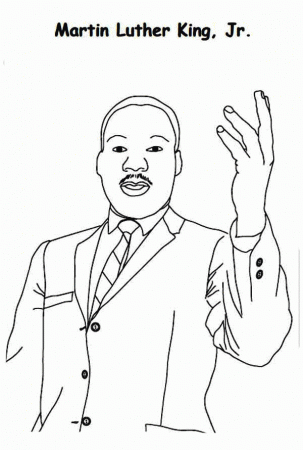 Coloring Page Of Martin Luther King Jr - Coloring Page