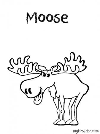 12 Pics of Clip Art Free Moose Coloring Page - Cute Moose Coloring ...