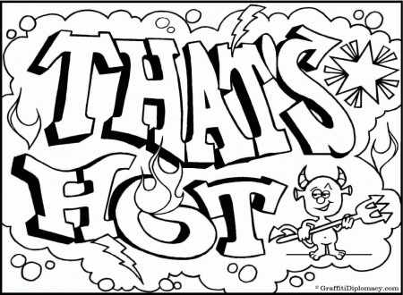 14 Pics of Cool Graffiti Coloring Pages - Graffiti Words Coloring ...