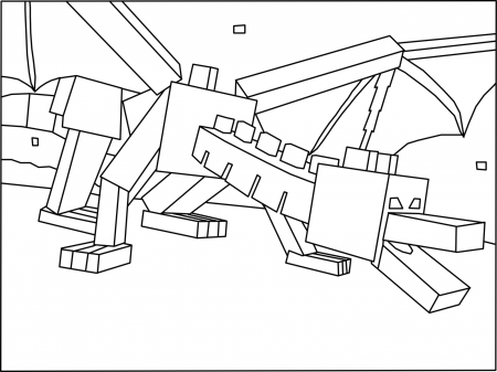 Minecraft Ender Dragon coloring page (With images) | Dragon ...