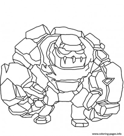 Golem Clash Of Clans Coloring Pages Printable