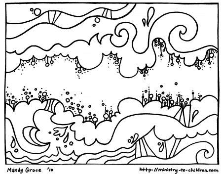 Creation Coloring Pages “God Made the Sky” – Welcome To Grace Church  Halewood