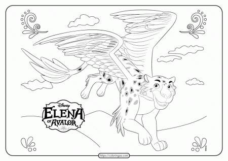Princess Elena of Avalor Jaquin Skylar Coloring Page