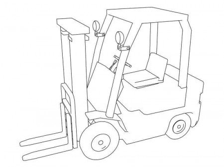 Forklift Coloring Page | Coloring pages, Coloring sheets for kids, Bible  coloring