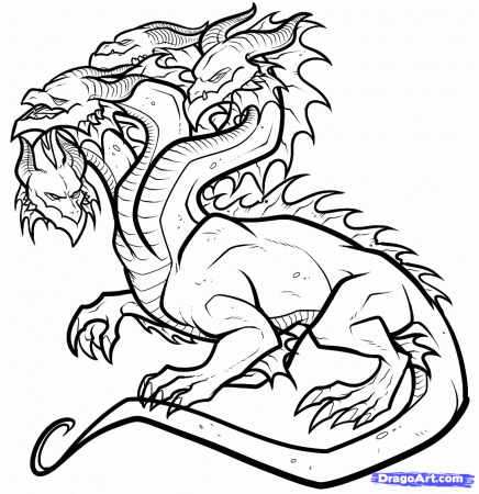 Minecraft hydra coloring pages