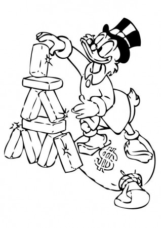 Kids-n-fun.com | 24 coloring pages of Scrooge McDuck