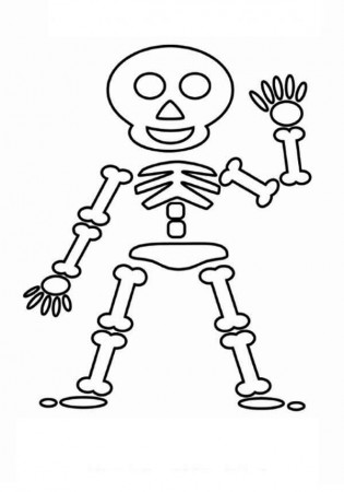 Skeleton Coloring Page For Preschoolers - Coloring Pages Gallery