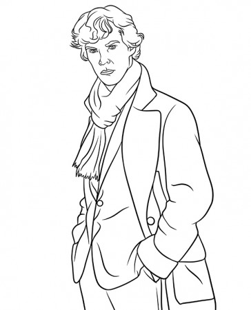 Sherlock Holmes coloring page actor - Topcoloringpages.net