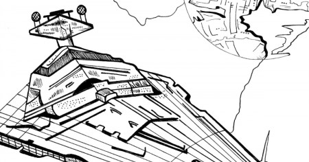 Free Printable Imperial Star Destroyer Coloring Page - Mama Likes This