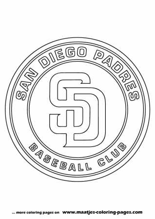 MLB San Diego Padres logo coloring pages