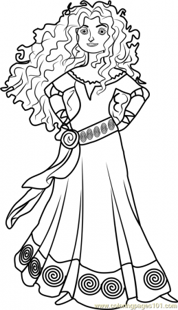 Princess Merida Coloring Page - Free Disney Princesses ...