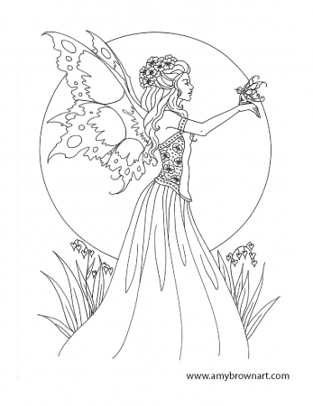 Free Amy Brown Fairy Coloring Pages (With images) | Mermaid ...