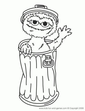 Oscar the Grouch Coloring Pages
