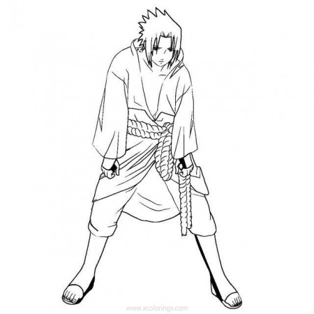 Sasuke Coloring Pages from Naruto - XColorings.com