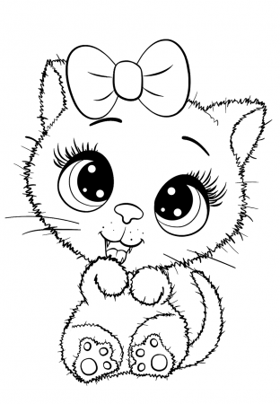 Kitty - Coloring pages for you