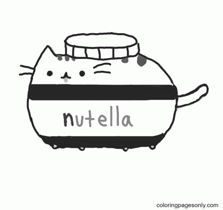 Pusheen Nutella Coloring Pages - Pusheen Coloring Pages - Coloring Pages  For Kids And Adults