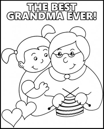 The best grandma coloring page printable - Topcoloringpages.net