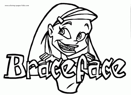 Braceface color page - NEW coloring pages for kids
