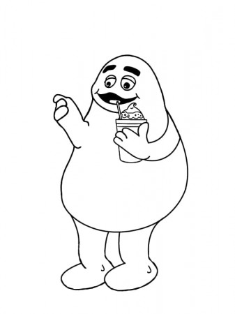 Grimace Shake coloring pages