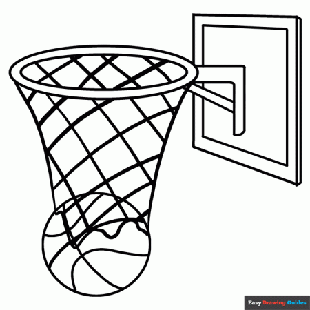 Basketball Hoop Coloring Page | Easy ...