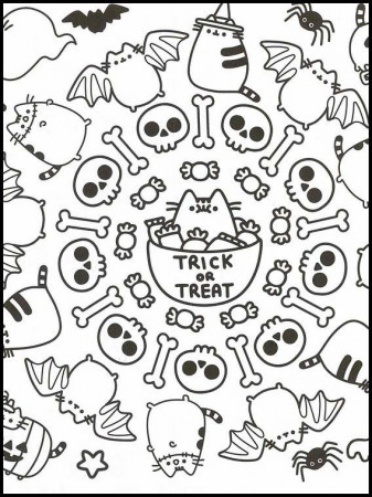 Pusheen 65 Printable coloring pages for ...