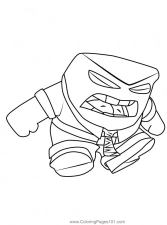 Anger 4 Inside Out 2 Coloring Page