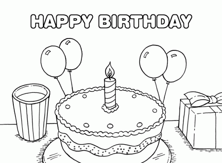 Amazing of Free Happy Birthday Daddy Coloring Pages On Bi #1653