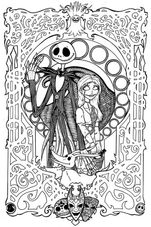 Nightmare Before Christmas Coloring Page