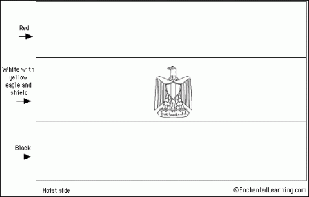 Egypt Flag Coloring Page
