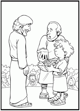 Feeding 5000 Coloring Page