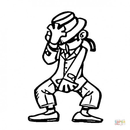 Michael Jackson dancing style coloring page | Free Printable ...