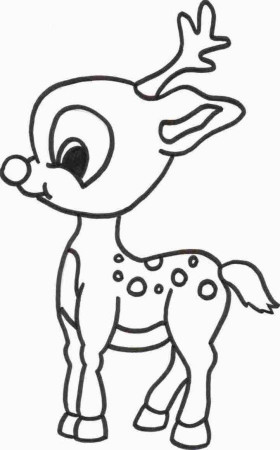 Christmas reindeer coloring page - Animal Coloring Page, Animal On ...