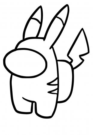 Free Printable Among Us Pikachu Coloring Page, Sheet and Picture for Adults  and Kids (Girls and Boys) - Babeled.com