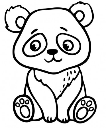 A Little Panda Coloring Page - Free Printable Coloring Pages for Kids
