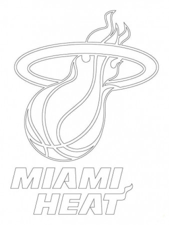 Printable NBA Coloring Pages PDF - Coloringfolder.com | Miami heat logo,  Miami heat, Coloring pages
