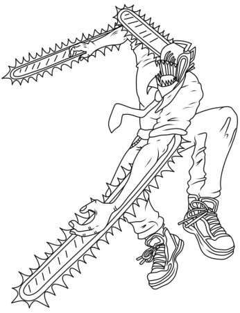 Chainsaw Man Printable Coloring Page - Free Printable Coloring Pages for  Kids