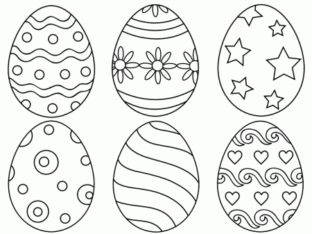 9 Places for Free, Printable Easter Egg Coloring Pages