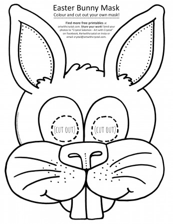 Easter Bunny Mask - FREE Printable - Art With Crystal