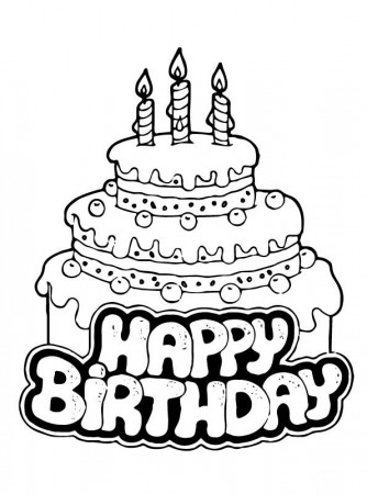Kids-n-fun.com | Coloring page Birthday cakes Birthday cakes