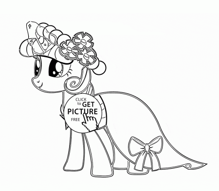 My little pony - Stylish Twilight Sparkle coloring page for kids ...