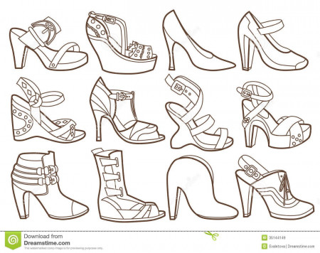 Coloring Pictures Of Shoes - Coloring Pages for Kids and for Adults