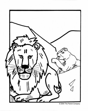 The Lion in the Den - Coloring Book